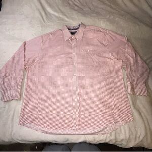 Wrangler Pink Micro-Pattern Dress Shirt George Strait collection